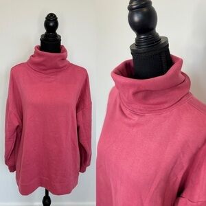 GAP Cotton Blend Cowl Neck Pink Women’s Sweater (Small)